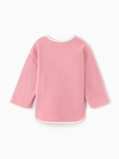Свитшот для девочки флисовый MINAKU: Fleece Soft, розовый, рост 110-116 см