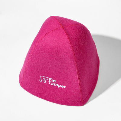 Шапка для бани и сауны «Премиум», шерсть альпаки, мериноса, шёлк, фуксия, FINTAMPER