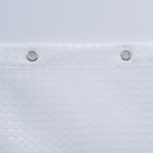 Штора для ванной «Ла Каса», с люверсами, 180×180 см, полиэстер, белая - Фото 3