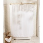 Штора для ванной «Ла Каса», с люверсами, 180×180 см, полиэстер, белая - Фото 7