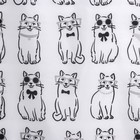 Штора для ванны Доляна Cats, 180×180 см, полиэстер, белая - Фото 2