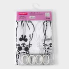 Штора для ванны Доляна Cats, 180×180 см, полиэстер, белая - Фото 7