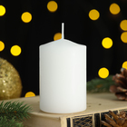 Свеча столбик  с рисунком "Новогодние мотивы" 50*80 мм, Снегурочка - фото 12153999