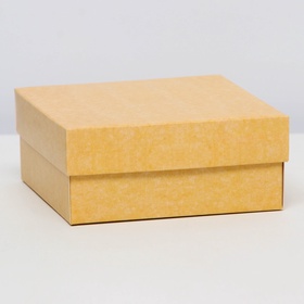Коробка подарочная складная, упаковка, крышка-дно, крафт, 12?12?5 см (комплект 5 шт)