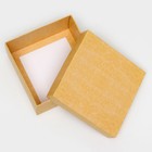 Коробка складная, крышка-дно, крафт, 12 х 12 х 5 см - Фото 3
