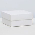 Коробка складная, крышка-дно, белая, 10 х 10 х 5 см - Фото 1