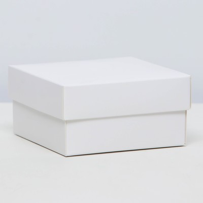 Коробка подарочная складная, упаковка, крышка - дно, белая, 10×10×5 см
