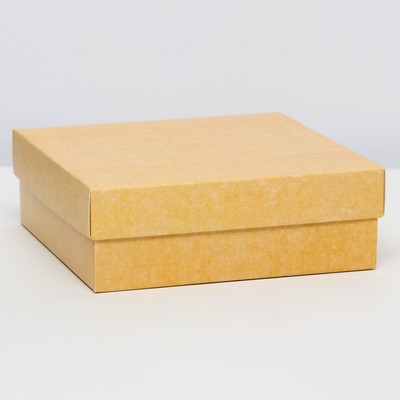 Коробка подарочная складная, упаковка, крышка - дно, крафт, 15×15×5 см