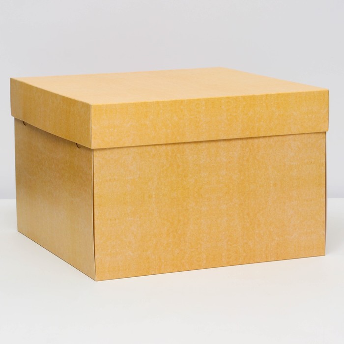 Коробка складная, крышка-дно, крафт, 30 х 30 х 20 см - Фото 1