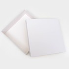 Коробка подарочная складная, упаковка, крышка-дно, белая, 30×30×8 см - Фото 3