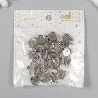 Основа для творчества металл "Значок с булавкой" набор 30 шт 1х1х0,6 см - фото 25343424