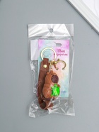 Брелок для ключей на кольце с карабином, ремешком «Капибара с черепашкой», резина, 3.7?3.7?5.5 см (комплект 2 шт) - фото 61585463