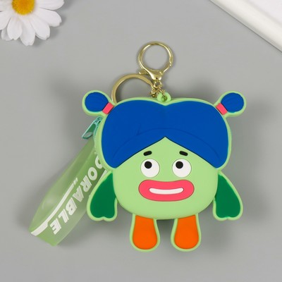 Брелок для ключей на кольце с кошельком на карабине «Чудесная девочка», на сумку, рюкзак, силикон, 3×10.5×10 см