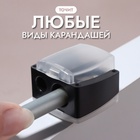 Точилка косметическая, с крышкой, двойная, чёрная - Фото 3