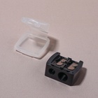 Точилка косметическая, с крышкой, двойная, чёрная - Фото 5