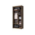 Шкаф прямой двухстворчатый «БАСТОН», 1 ящик, 902×400×2000 мм, цвет дуб делано/чёрный глянец - Фото 2