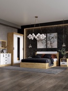 Спальный гарнитур «ЭКО», комплект 6 предметов, цвет белый/дуб вотан - Фото 1