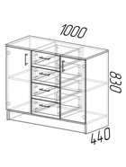 Спальный гарнитур «ЭКО», комплект 6 предметов, цвет белый/дуб вотан - Фото 2