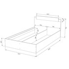 Спальный гарнитур «ЭКО», комплект 6 предметов, цвет белый/дуб вотан - Фото 4