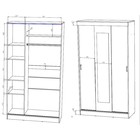 Спальный гарнитур «ЭКО», комплект 6 предметов, цвет белый/дуб вотан - Фото 5