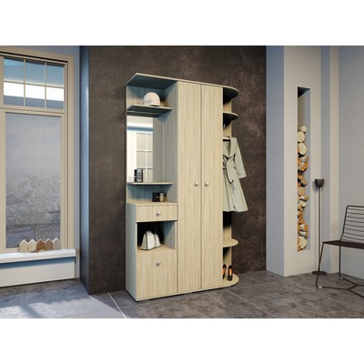 Прихожая «ВИЗА», 1210×2032×354 мм, цвет ясень шимо светлый