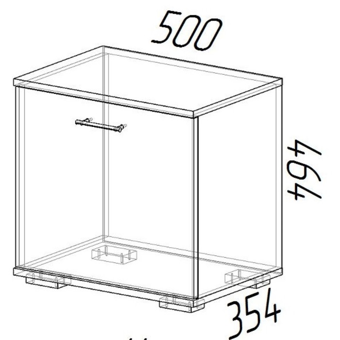 Прихожая НИКА Тумба малая Белый гладкий 500х485х354