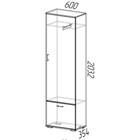 Шкаф платяной для прихожей «НИКА», 600×354×2032 мм, цвет белый гладкий - Фото 3