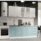 Кухня прямая «Агава», со столешницей, 2000×600 мм, цвет акация белая/аква - Фото 1