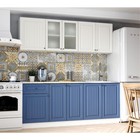 Кухня прямая «Хозяюшка», со столешницей, 2000×600 мм, цвет акация белая/деним - Фото 1