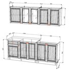 Кухня прямая «Хозяюшка», со столешницей, 2000×600 мм, цвет акация белая/деним - Фото 2