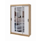 Шкаф – купе «Бруно 4», 1310×500×2000 мм, цвет дуб вотан/белый гладкий - Фото 1