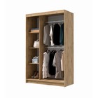 Шкаф – купе «Бруно 4», 1310×500×2000 мм, цвет дуб вотан/белый гладкий - Фото 2