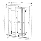 Шкаф – купе «Бруно 4», 1310×500×2000 мм, цвет дуб вотан/белый гладкий - Фото 4