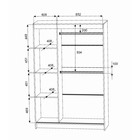 Шкаф – купе «Бруно 4», 1310×500×2000 мм, цвет дуб вотан/белый гладкий - Фото 5