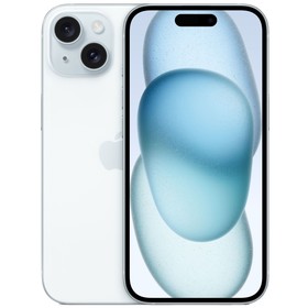 Смартфон Apple A3092 iPhone 15 128Gb голубой моноблок 3G 4G 2Sim 6.1" 1179x2556 iOS 17 48Mpix 802.11