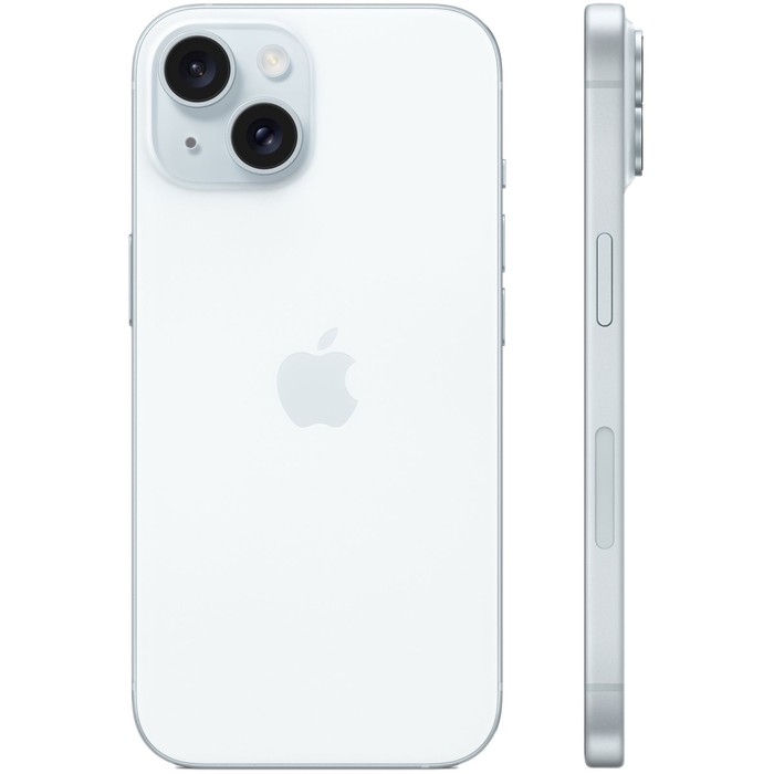 Смартфон Apple A3092 iPhone 15 128Gb голубой моноблок 3G 4G 2Sim 6.1" 1179x2556 iOS 17 48Mpix 802.11 - фото 51628667