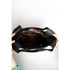 Сумка хобо женская, натуральная кожа, LUDOR черный, 39х13х27 см - Фото 5