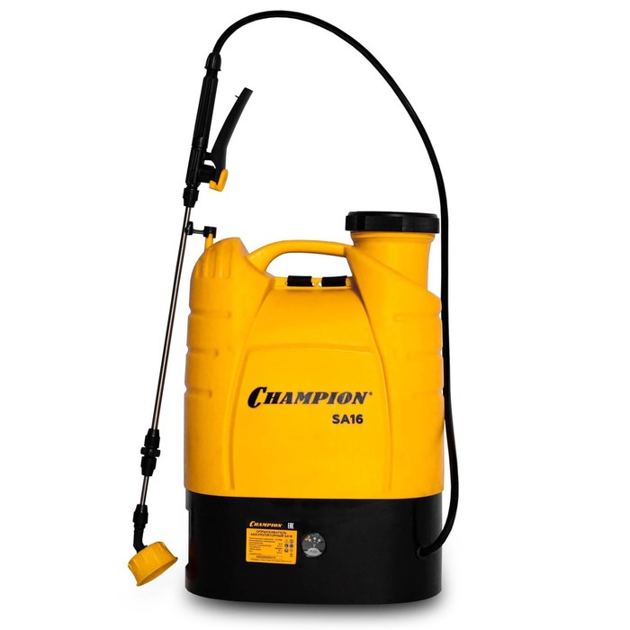 Опрыскиватель аккумуляторный CHAMPION SA16, 12 В, 8 Ач, 16 л, 3.6 л/мин, до 4 ч работы - Фото 1