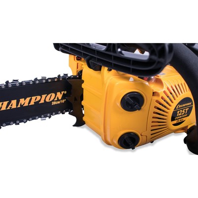 Бензопила CHAMPION 125T, 0.95 л.с., 25.4 см3, 10", шаг 3/8", паз 1.3 мм, 40 звеньев
