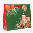 Пакет подарочный новогодний ламинированный «Уют», люкс, 36×32×12 см - Фото 2
