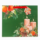 Пакет подарочный новогодний ламинированный «Уют», люкс, 36×32×12 см - Фото 3