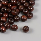 Набор бусин деревянные d 10 мм, 250 гр, коричневый - фото 25384013