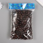 Набор бусин деревянные d 10 мм, 250 гр, коричневый - фото 25384014