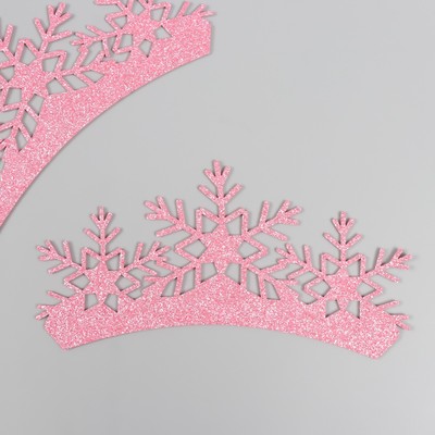 Заготовка для творчества "Корона", цвет розовый, 18 см (набор 2 шт)