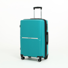 Чемодан средний 75 л (M) Bagvoyage, отдел на молнии, с расширением, кодовый замок, 4 колеса, цвет бирюзовый - Фото 1