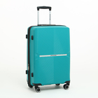 Чемодан средний 75 л (M) Bagvoyage, отдел на молнии, с расширением, кодовый замок, 4 колеса, цвет бирюзовый - Фото 2
