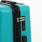 Чемодан средний 75 л (M) Bagvoyage, отдел на молнии, с расширением, кодовый замок, 4 колеса, цвет бирюзовый - Фото 4