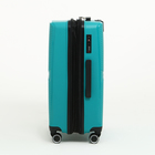 Чемодан средний 75 л (M) Bagvoyage, отдел на молнии, с расширением, кодовый замок, 4 колеса, цвет бирюзовый - Фото 7