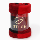 Плед Этель "Клетка черно-красн" 200*220 см,100% п/э, корал-флис 220 гр/м2 - Фото 5