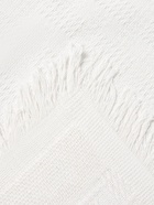 Плед с бахромой «Этель» White crystal, 130×180 см, жаккард - Фото 7